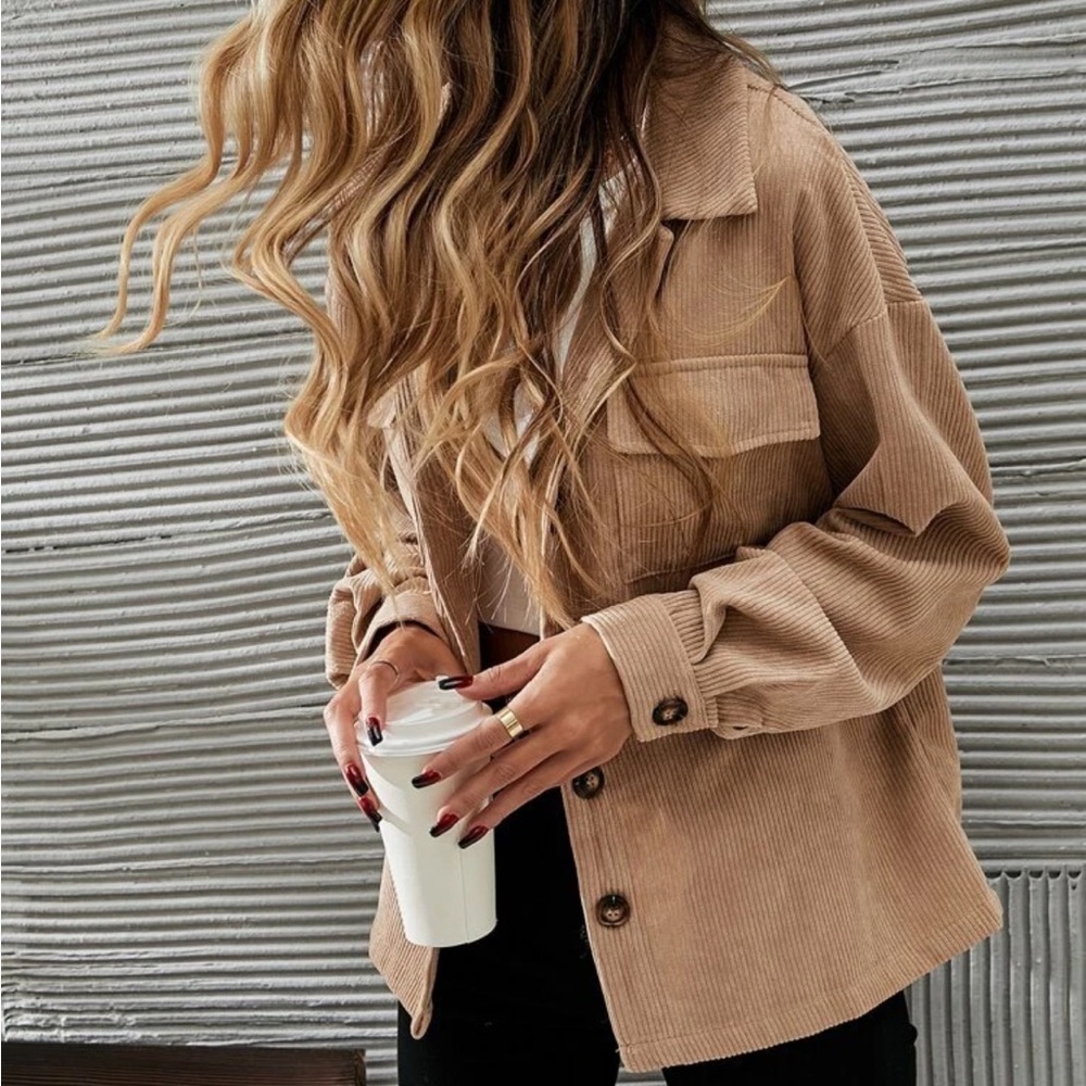 Khaki Corduroy Jacket - Picture 4 of 5